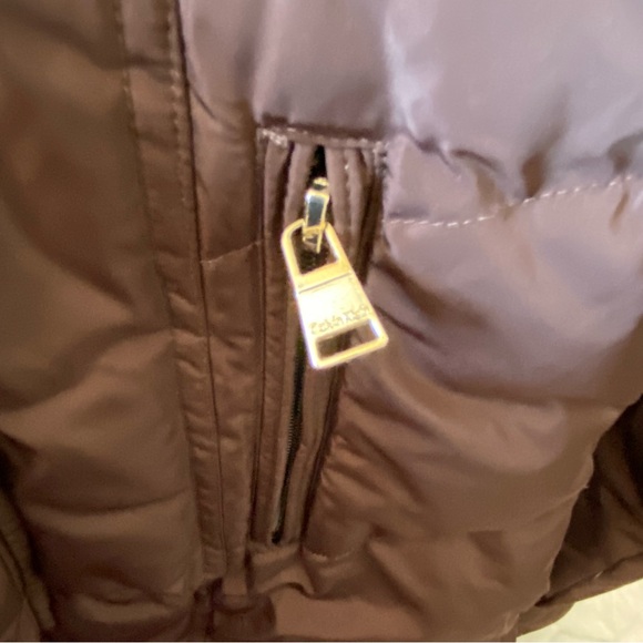 Calvin Klein Down Brown Jacket Women’s Sise S - Picture 14 of 16